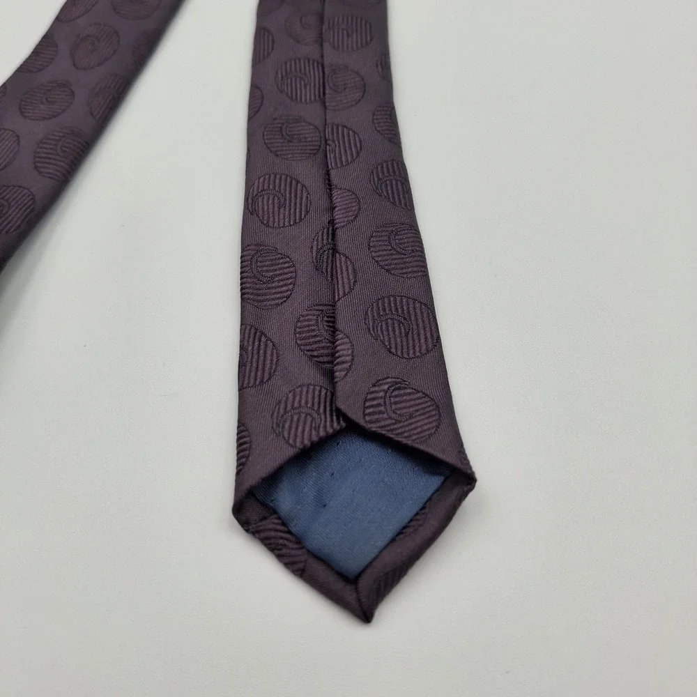Atkinsons Tie 100% Silk Purple Geometric‎ Made in Ireland Necktie